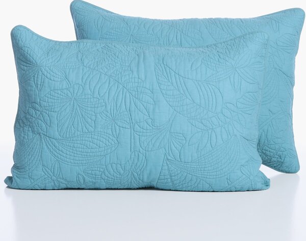 Ζεύγος Μαξιλαροθήκες Καπιτονέ (52x72) Nef-Nef Homeware Blue Charisma Blue