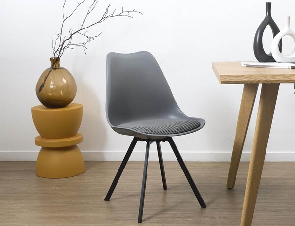 Καρέκλα Αtom Home Deco Factory με διαστάσεις 52x47x82cm - Grey