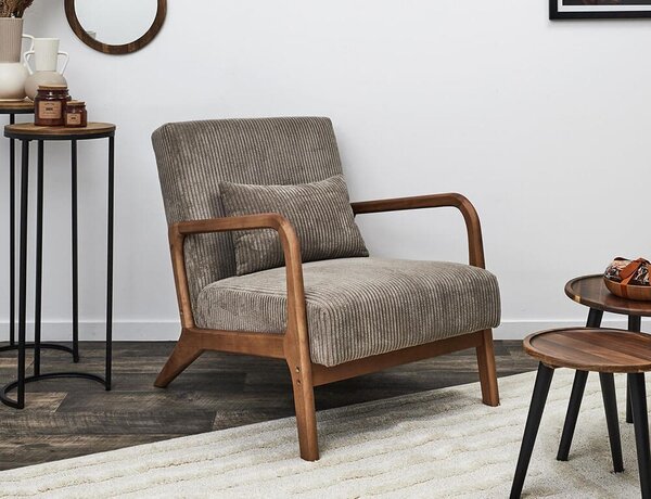 Πολυθρόνα Scott Home Deco Factory με διαστάσεις 64.5x83.5x75cm - Taupe