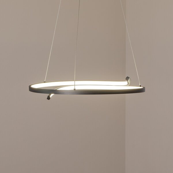 Milagro Lighting LED κρεμαστό φωτιστικό Lorenzo, μέταλλο, μαύρο, 4.000 K, Μαύρο, Σαλόνι / τραπεζαρία, Μέταλλο, σύγχρονο