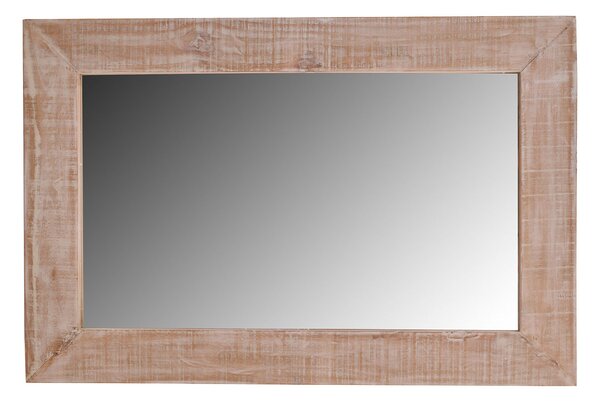 Καθρέπτης τοίχου ορθογώνιος MIRROR-2 120 x 3 x 80, Χρώμα: Φυσικό, Υλικό: MINDI WOOD