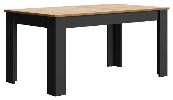 Manchester τραπέζι επεκτεινόμενο 160/200x90x77εκ. Helvezia Oak / Black