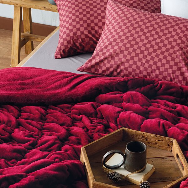 Κουβερτοπάπλωμα Υπέρδιπλο (220x240) Kentia Stylish Marshmallow 05 Bordo