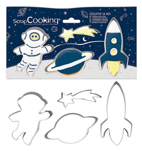 Κουπ Πατ Ανοξείδωτα (Σετ 4τμχ) Scrap Cooking Διάστημα SCC-2084