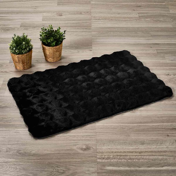 Πατάκι Γούνινο (60x90) Whitegg Pat35-1 Black