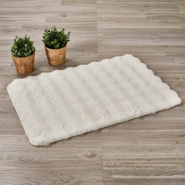 Χαλί Διαδρόμου Γούνινο (60x150) Whitegg Pat35-5 White