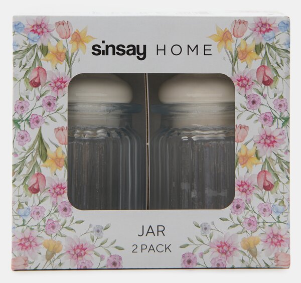Sinsay - Βάζα τροφίμων με καπάκι 2 pack - clear