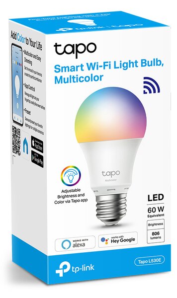 TP-LINK Smart λάμπα LED TAPO-L530E WiFi, 8.7W E27, 2500K-6500K RGB