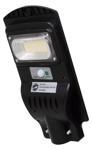 GloboStar® 71550 Αυτόνομο Ηλιακό Φωτιστικό Δρόμου Street Light LED SMD 50W 4000lm με Ενσωματωμένη Μπαταρία Li-ion 4500mAh - Φωτοβολταϊκό Πάνελ με Αισθητήρα Ημέρας-Νύχτας PIR Αισθητήρα Κίνησης Αδιάβροχο IP65 Ψυχρό Λευκό 6000K