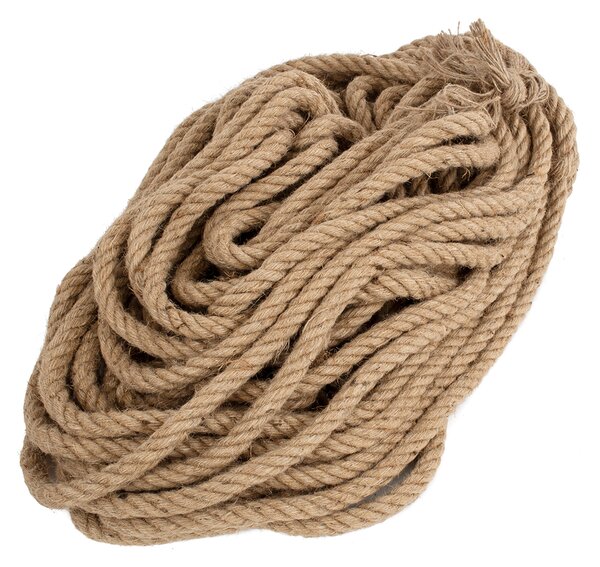 GloboStar® DECOR-ROPE 35052 Εύκαμπτο Διακοσμητικό Σχοινί Τριχιά Πλεκτό 50 Μέτρα Διαμέτρου 20mm Μπεζ D20mm x L50m