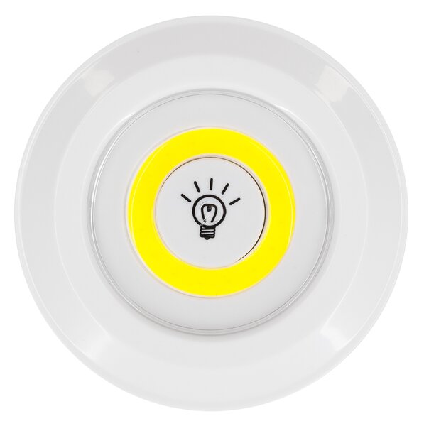 GloboStar® 79044 Φωτιστικά Νυκτός Μπαταρίας LED COB 6W 600lm με Timer & Ασύρματο Χειριστήριο RF - ΣΕΤ 3 Τεμαχίων Ψυχρό Λευκό 6000K