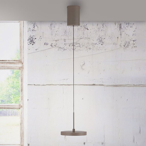 JUST LIGHT. GmbH Κρεμαστό φωτιστικό LED Plata, άμμος, 1-φωτιστικό, 3.000 K, ρυθμιζόμενος, Μπεζ, Σαλόνι / τραπεζαρία, Μέταλλο, σύγχρονο