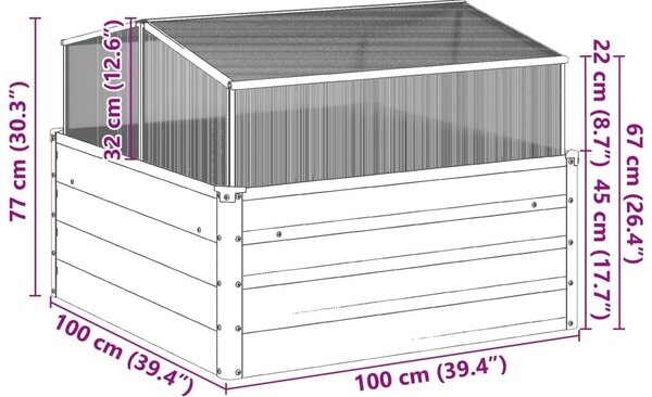 Ζαρντινιέρα Ατσάλι Σκληρυθέν στον Αέρα - Καφέ