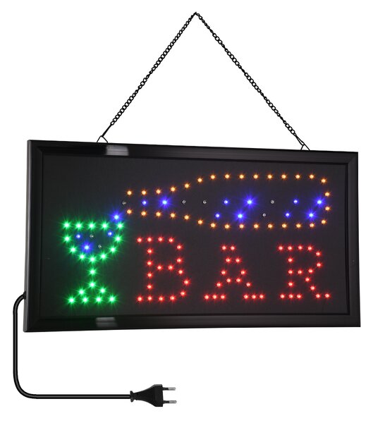 GloboStar® 75689 Φωτιστικό Ταμπέλα LED Σήμανσης BAR με Πρίζα AC 230V Μ48xΠ25xΥ2cm