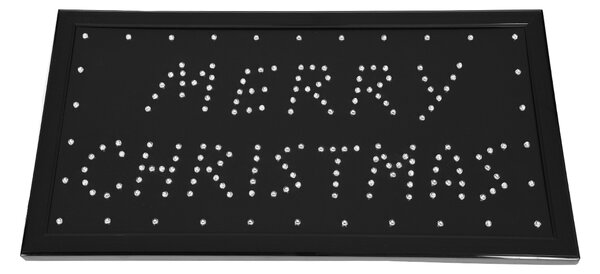 GloboStar® 75695 Φωτιστικό Ταμπέλα LED Σήμανσης MERRY CHRISTMAS με Πρίζα AC 230V Μ48xΠ25xΥ2cm