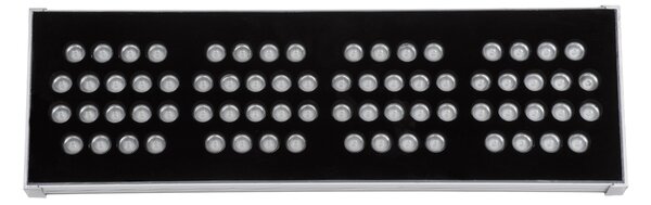 GloboStar® FLOOD-TENA 90226 Προβολέας Wall Washer για Φωτισμό Κτιρίων LED 144W 12240lm 10° DC 24V Αδιάβροχο IP65 L57 x W18 x H19.5cm RGBW DMX512 - Ασημί - 3 Years Warranty