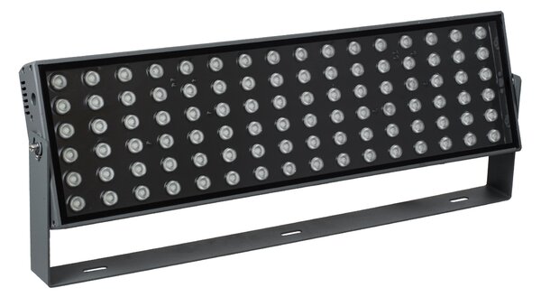 GloboStar® FLOOD-ZANA 90561 Προβολέας Wall Washer για Φωτισμό Κτιρίων LED 200W 17000lm 30° DC 24V Αδιάβροχο IP65 Μ70 x Π29 x Υ10cm RGBW DMX512 - Γκρι Ανθρακί - 3 Years Warranty