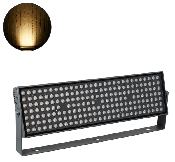 GloboStar® FLOOD-ZANA 90560 Προβολέας Wall Washer για Φωτισμό Κτιρίων LED 200W 18000lm 30° DC 24V Αδιάβροχο IP65 Μ70 x Π29 x Υ10cm Θερμό Λευκό 2700K - Γκρι Ανθρακί - 3 Years Warranty