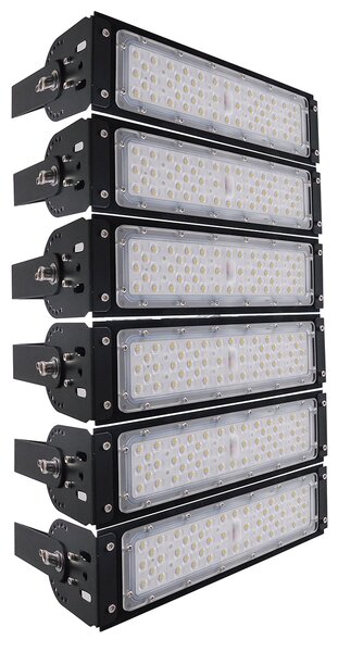 GloboStar® GOLIATH 90100-6 LED Προβολέας Γηπέδου - Φωτιστικό Tunnel 300W 48000LM 75°*135° AC 100-277V IP65 - Ψυχρό Λευκό 5000K - MeanWell Driver & LumiLEDs Chip - 5 Years Warranty