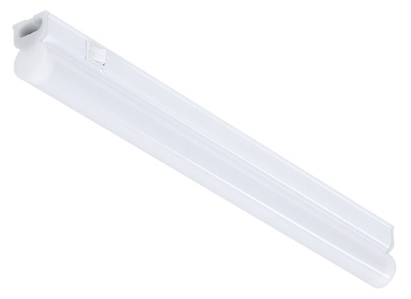 GloboStar® TUBO 60784 Γραμμικό Φωτιστικό Οροφής Linear LED Τύπου T5 Επεκτεινόμενο 5.5W 550lm 180° AC 220-240V IP20 Πάγκου Κουζίνας με Διακόπτη On/Off Μ30 x Π2.2 x Υ3.5cm Ψυχρό Λευκό 6000K - Λευκό - 3 Years Warranty