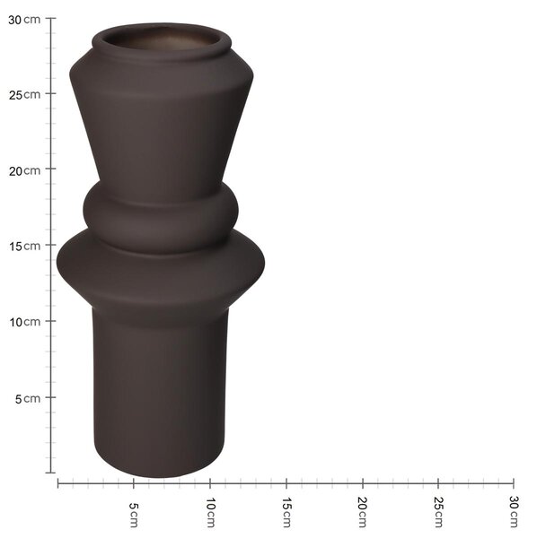 Βάζο ArteLibre Καφέ Δολομίτης 13.1x13.1x28.3cm