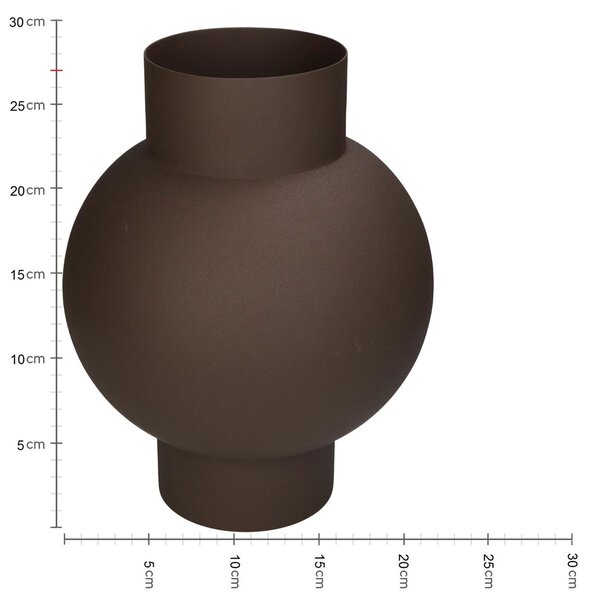 Βάζο ArteLibre Καφέ Μέταλλο 20x20x27cm