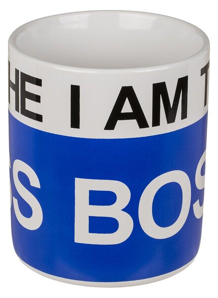 Κούπα 'I AM THE BOSS' 1lt Λευκό/Μπλε Κεραμικό 13x11cm