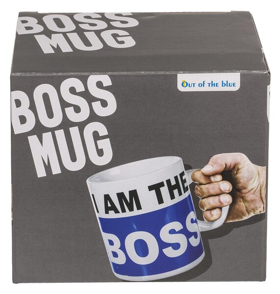 Κούπα 'I AM THE BOSS' 1lt Λευκό/Μπλε Κεραμικό 13x11cm