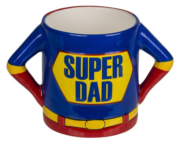 Κούπα 'Super Dad' 500ml Κόκκινο/Μπλε Κεραμικό 18x11cm