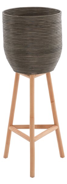 ΓΛΑΣΤΡΑ ΑΠΟ RATTAN ΚΑΙ BAMBOO FB97724 36Χ35Χ95Yεκ.ΦΥΣΙΚΟ - ΠΡΑΣΙΝΟ