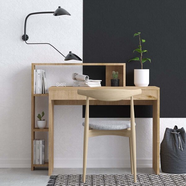 Γραφείο Με Ράφια (95x45x117) A-G Uma 393MRD1302 Oak