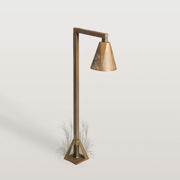 Moretti Luce Φωτιστικό βάσης LED Silva Disk, 50 x 19 εκ., ορείχαλκος αντίκα, Μπρούτζινο / Αντικέ ορείχαλκου, Ορείχαλκος, Εξοχική κατοικία / Ρουστίκ