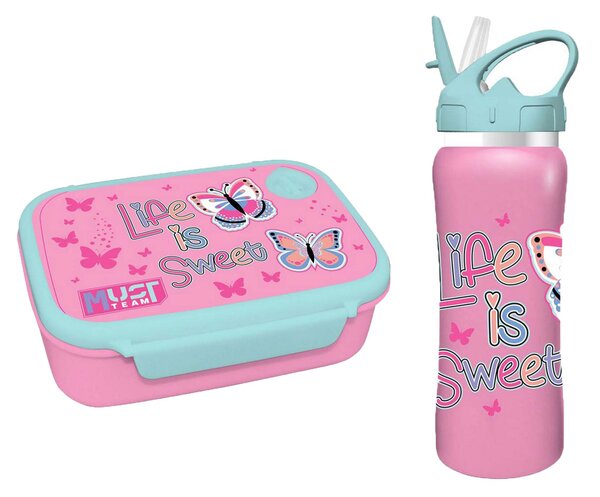 Φαγητοδοχείο 800ml & Παγούρι 500ml Must Life Is Sweet 000586470