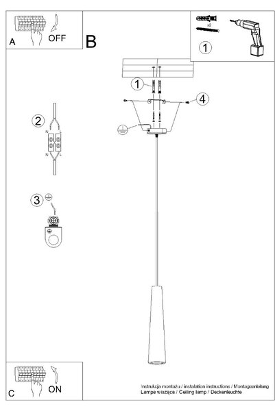 Κρεμαστό φωτιστικό ELECTRA μαύρο,τσιμέντο,GU10 1xmax 10W LED