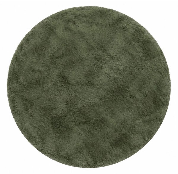Στρογγυλό Χαλί Γούνινο (Φ100) Polcarpet Rabbit Green