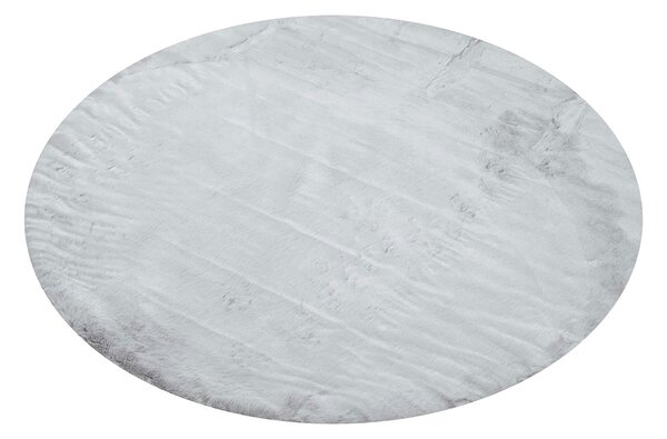 Στρογγυλό Χαλί Γούνινο (Φ100) Polcarpet Rabbit Silver