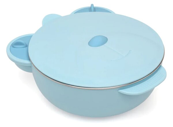 Φαγητοδοχείο Με Χωρίσματα 450ml (16x8x19) Kiokids Blue Bear 3539