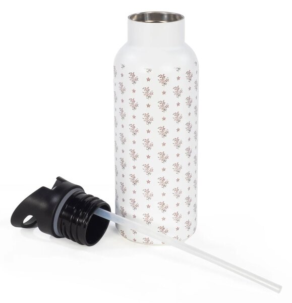Παγούρι - Θερμός 500ml Με Καλαμάκι Walking Mum Botton Flowers