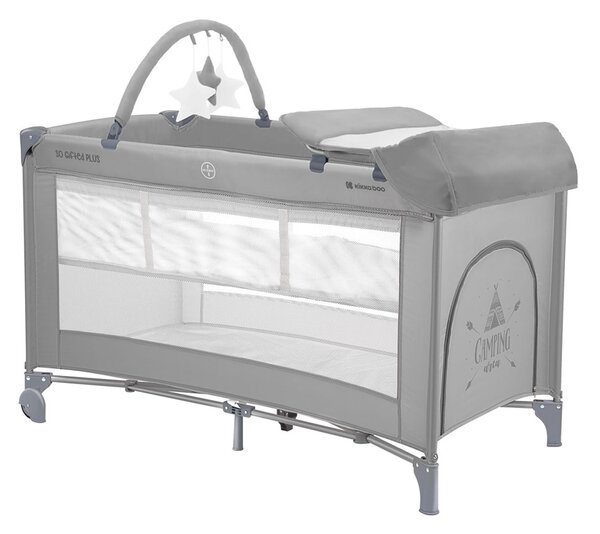 Παρκοκρέβατο 2 Θέσεων (0+ Μηνών/Έως 15kg) Kikka Boo So Gifted Plus Grey