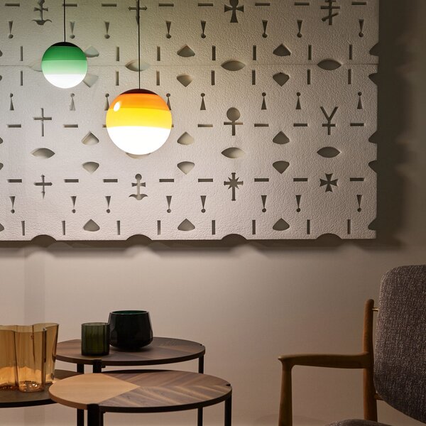 MARSET LED κρεμαστό φωτιστικό Dipping Light Ø 20 cm πράσινο, ρυθμιζόμενος, Πράσινο, Σαλόνι / τραπεζαρία, Γυαλί, σχεδιασμός, Σφαίρα