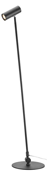 Markslöjd Λάμπα δαπέδου LED Arlo, μαύρη, σίδερο, ύψος 132 cm, ρυθμιζόμενη ένταση φωτισμού., ρυθμιζόμενος, Μαύρο, Σαλόνι / τραπεζαρία, Μέταλλο, σύγχρονο