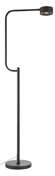 Markslöjd Λάμπα δαπέδου LED Hugo, μαύρη, σίδερο, ύψος 130 cm, ρυθμιζόμενη ένταση φωτισμού., ρυθμιζόμενος, Μαύρο, Μελέτη / Γραφείο, Μέταλλο