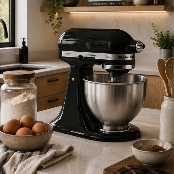 Κουζινομηχανή KitchenAid Classic 5K45SSEOB με ισχύ 275W, 10 ταχύτητες και χωρητικότητα 4.28L