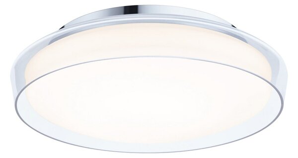 Paulmann Luena LED φωτιστικό οροφής, IP44, χρώμιο, Ø 35 cm, Μεταλλικό, Σαλόνι / τραπεζαρία, Μέταλλο, σύγχρονο