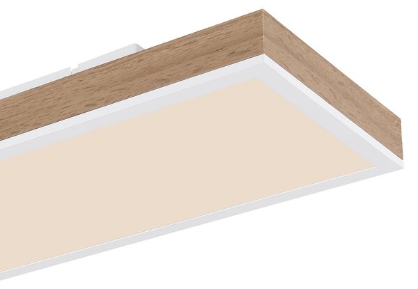 Globo Φωτιστικό οροφής LED Doro, μήκος 80 cm, σκούρο ξύλο, CCT, ρυθμιζόμενος, Ξύλου, Σαλόνι / τραπεζαρία, Μέταλλο, σύγχρονο
