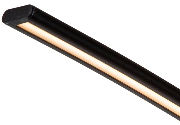 Lucide Φωτιστικό τόξου LED Curve, μαύρο, μάρμαρο, 192 cm, με δυνατότητα ρύθμισης, ρυθμιζόμενος, Μαύρο, Σαλόνι / τραπεζαρία, Μέταλλο, σύγχρονο