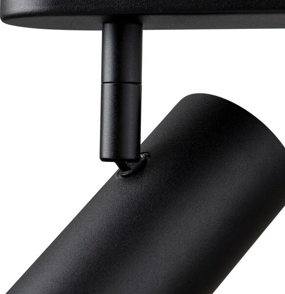 SLV LED σποτ οροφής Noblo, 2.700 K, μαύρο, μήκος 40 cm, ρυθμιζόμενος, Μαύρο, Σαλόνι / τραπεζαρία, Αλουμίνιο, σύγχρονο