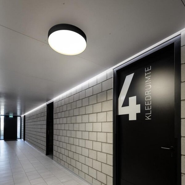 SLV LED φωτιστικό οροφής Decona, Ø 42 cm, μαύρο/χρυσό, ρυθμιζόμενος, Μαύρο, Μπάνιο, Αλουμίνιο, σύγχρονο