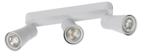 SLV Φωτιστικό οροφής Puri 2.0 Cone, γκρι, μήκος 26 cm, 3-φωτεινές., ρυθμιζόμενος, Γκρι, Σαλόνι / τραπεζαρία, Αλουμίνιο, σύγχρονο