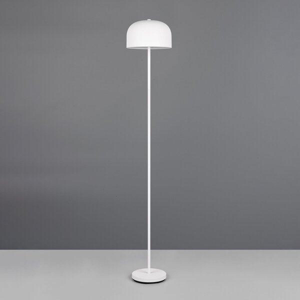 Reality Leuchten LED φορητό φωτιστικό Jeff, λευκό, μέταλλο, ύψος 147 cm, ρυθμιζόμενος, Λευκό, υπνοδωμάτιο, Μέταλλο